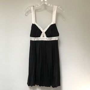 Black and White Arden B. Silk Cocktail Dress XS